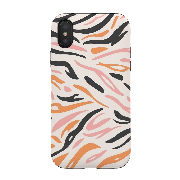 iPhone Xs / X StrongFit Colorful Tiger Print by ArtPrInk