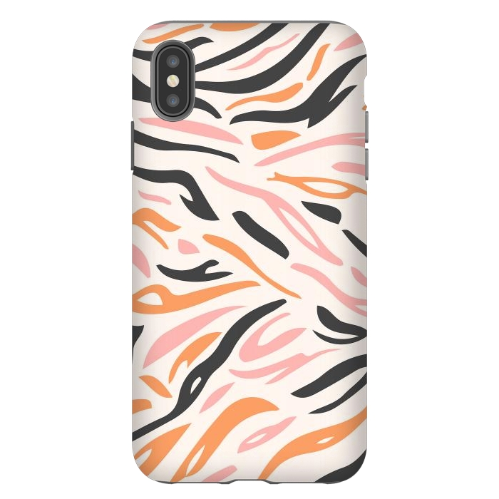 iPhone Xs Max StrongFit Colorful Tiger Print by ArtPrInk
