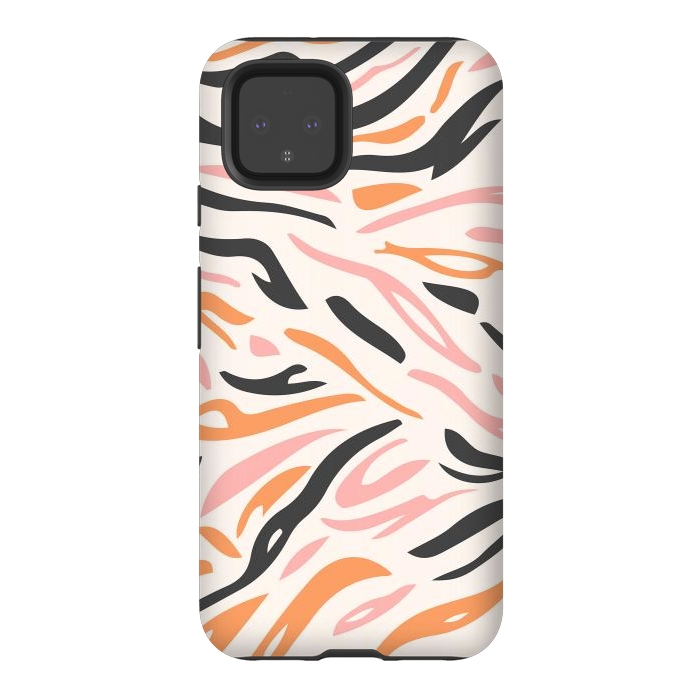 Pixel 4 StrongFit Colorful Tiger Print by ArtPrInk