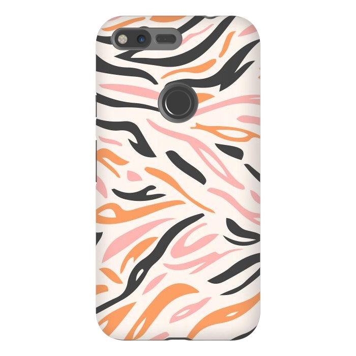 Pixel XL StrongFit Colorful Tiger Print by ArtPrInk