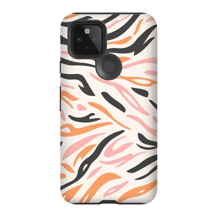 Pixel 5 StrongFit Colorful Tiger Print by ArtPrInk