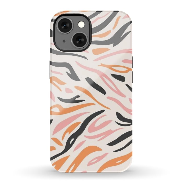 iPhone 13 StrongFit Colorful Tiger Print by ArtPrInk