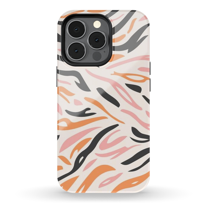 iPhone 13 pro StrongFit Colorful Tiger Print by ArtPrInk