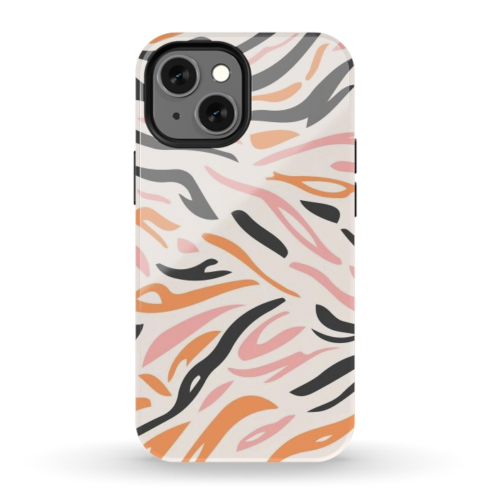 iPhone 13 mini StrongFit Colorful Tiger Print by ArtPrInk