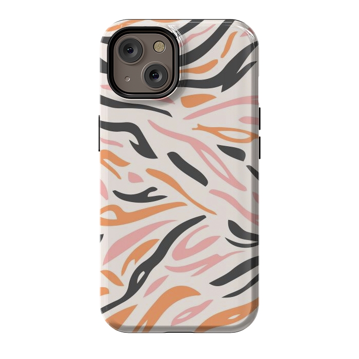 iPhone 14 StrongFit Colorful Tiger Print by ArtPrInk