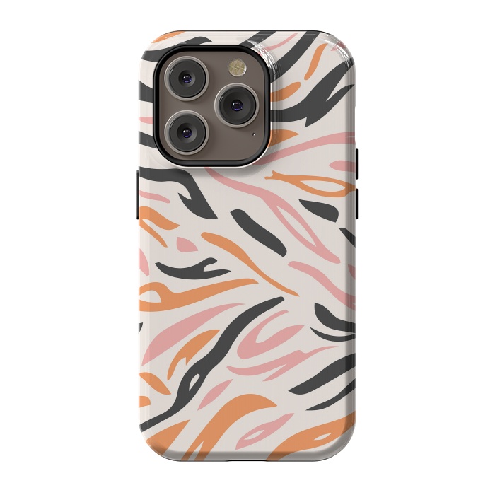 iPhone 14 Pro StrongFit Colorful Tiger Print by ArtPrInk
