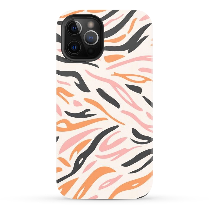 iPhone 12 Pro Max StrongFit Colorful Tiger Print by ArtPrInk