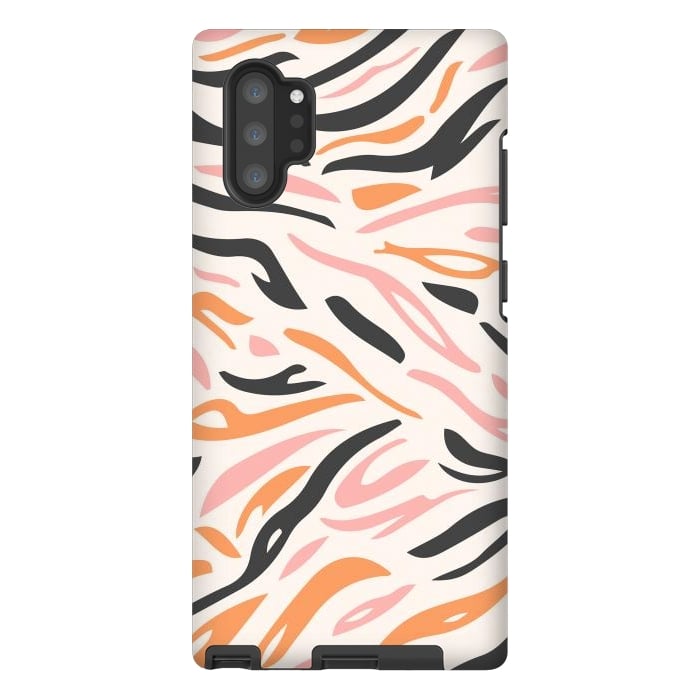 Galaxy Note 10 plus StrongFit Colorful Tiger Print by ArtPrInk