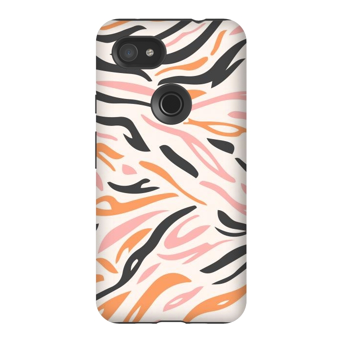 Pixel 3AXL StrongFit Colorful Tiger Print by ArtPrInk