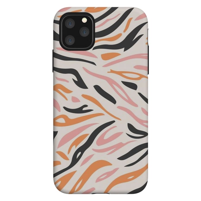 iPhone 11 Pro Max StrongFit Colorful Tiger Print by ArtPrInk