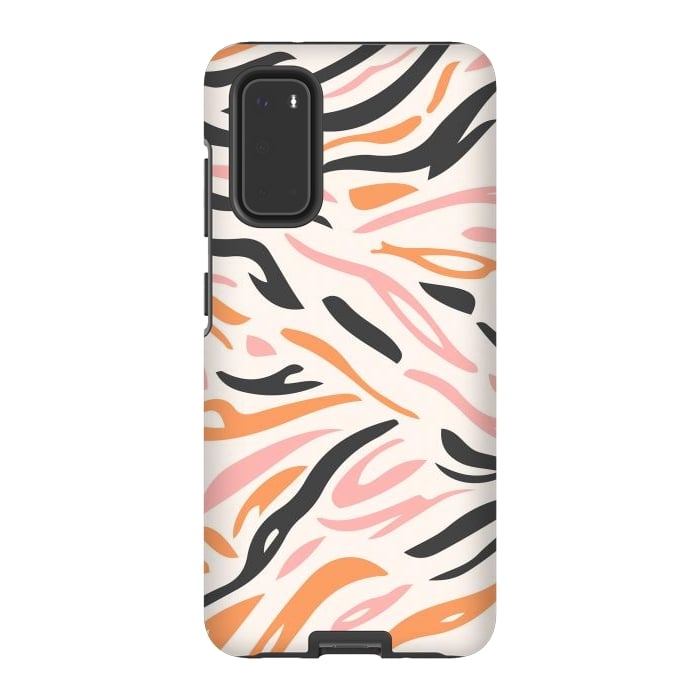Galaxy S20 StrongFit Colorful Tiger Print by ArtPrInk