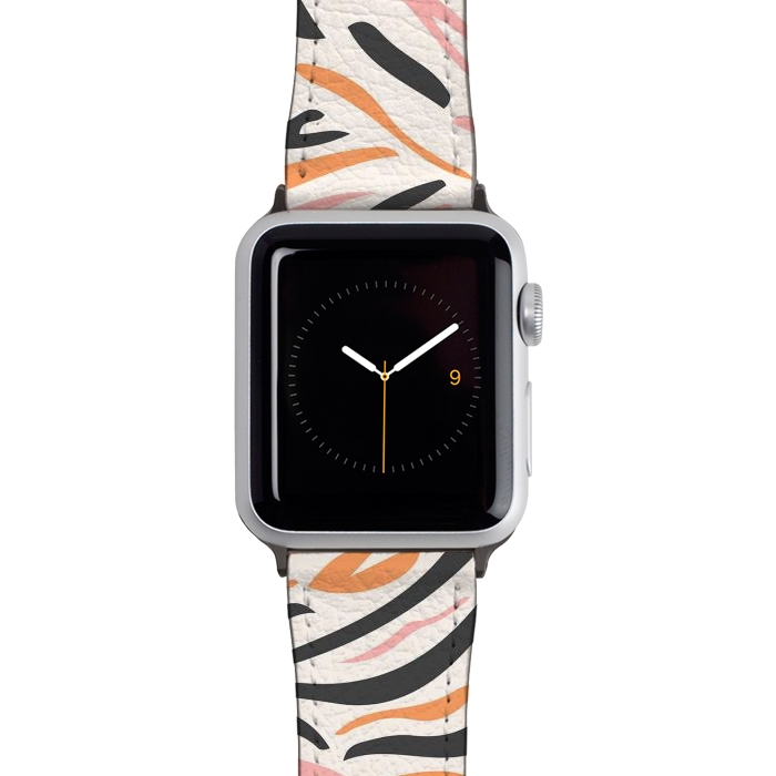Watch 38mm / 40mm Strap PU leather Colorful Tiger Print by ArtPrInk