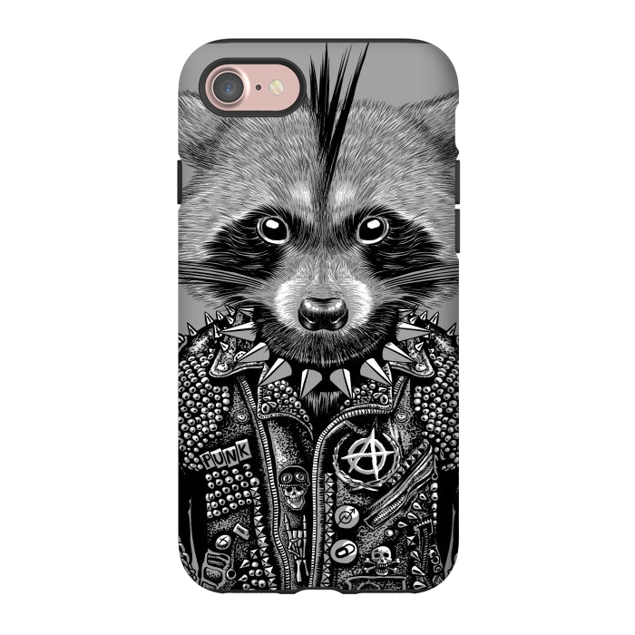 iPhone 7 StrongFit Punk raccoon by Alberto