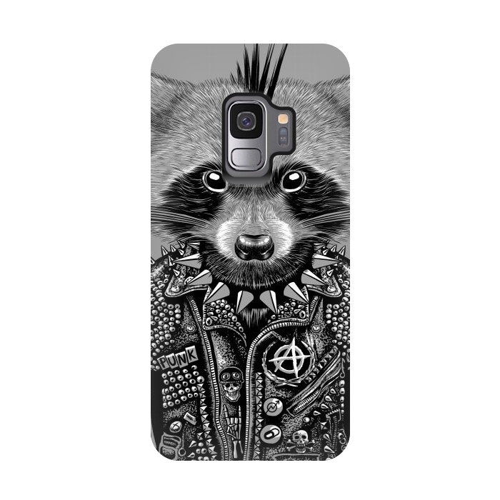 Galaxy S9 StrongFit Punk raccoon by Alberto