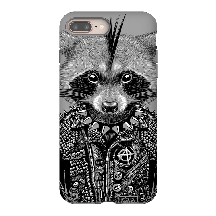 iPhone 8 plus StrongFit Punk raccoon by Alberto