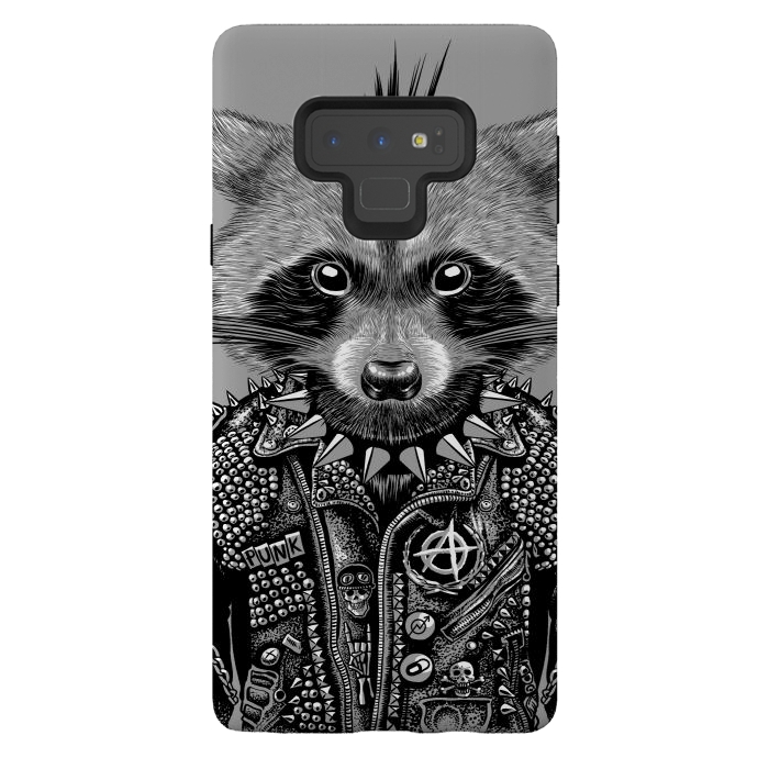 Galaxy Note 9 StrongFit Punk raccoon by Alberto