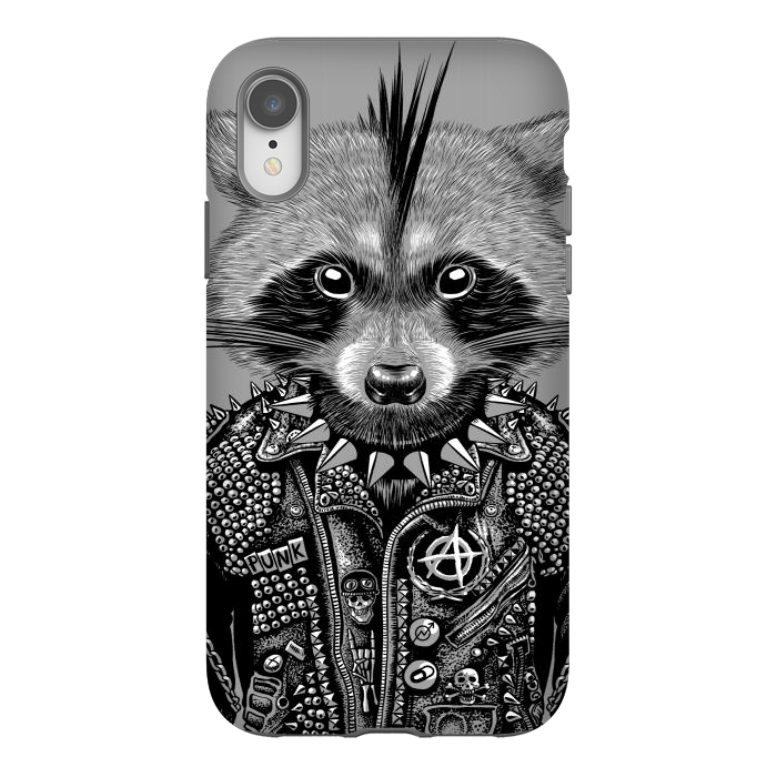 iPhone Xr StrongFit Punk raccoon by Alberto