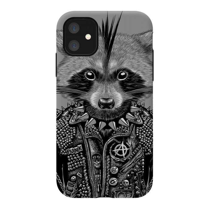 iPhone 11 StrongFit Punk raccoon by Alberto