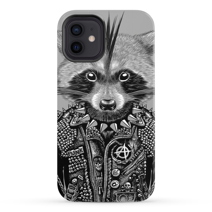 iPhone 12 StrongFit Punk raccoon by Alberto