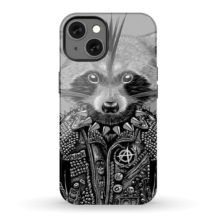 iPhone 13 StrongFit Punk raccoon by Alberto