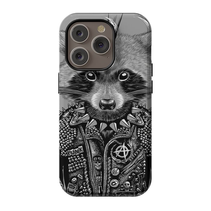 iPhone 14 Pro StrongFit Punk raccoon by Alberto