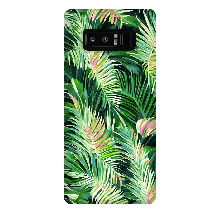 Galaxy Note 8 StrongFit Palm & Peace Art Print, Tropical Botanical Jungle Canvas Print, Nature Painting Plants Forest Poster by Uma Prabhakar Gokhale