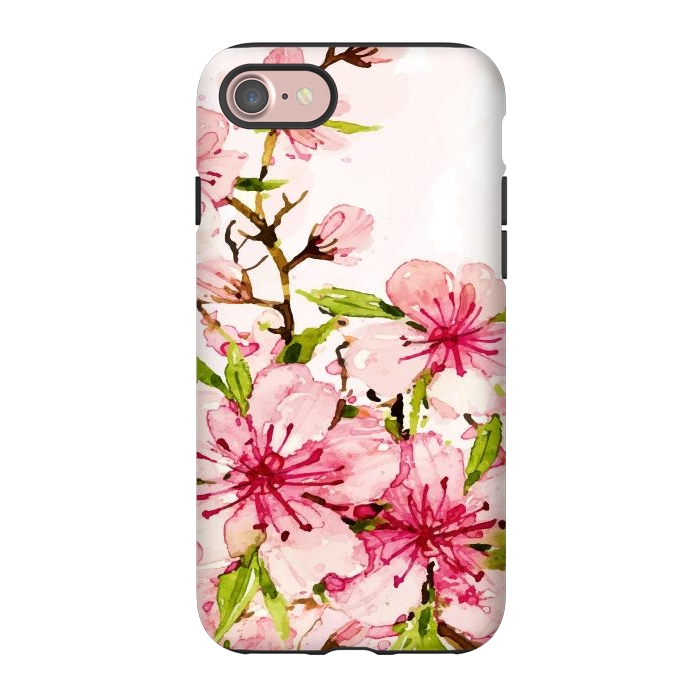 iPhone 7 StrongFit Watercolor Spring Flowers by Bledi