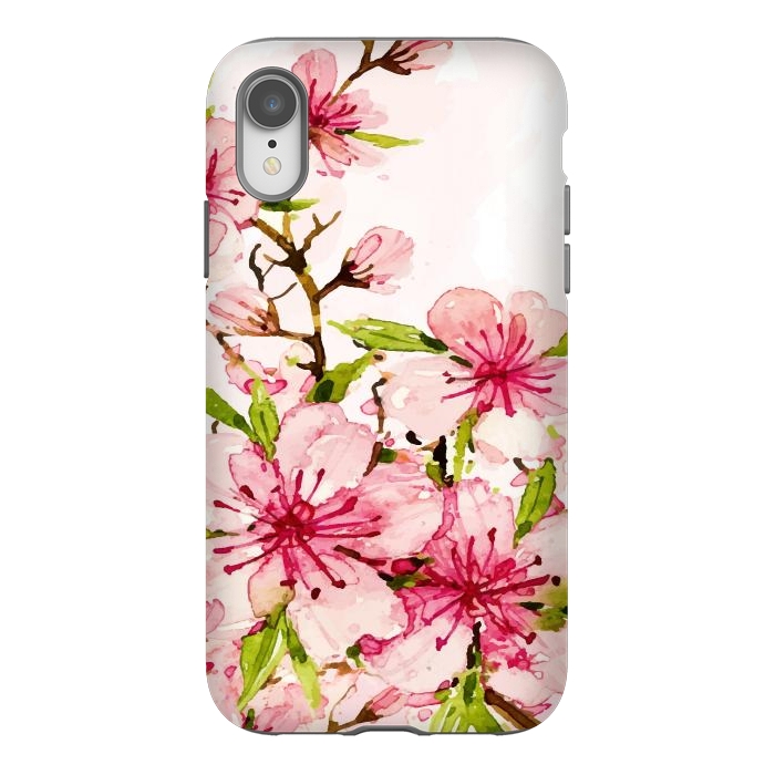 iPhone Xr StrongFit Watercolor Spring Flowers by Bledi