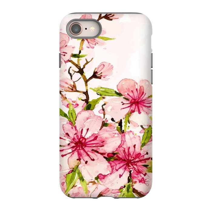 iPhone SE StrongFit Watercolor Spring Flowers by Bledi