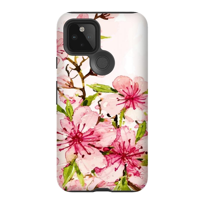 Pixel 5 StrongFit Watercolor Spring Flowers by Bledi