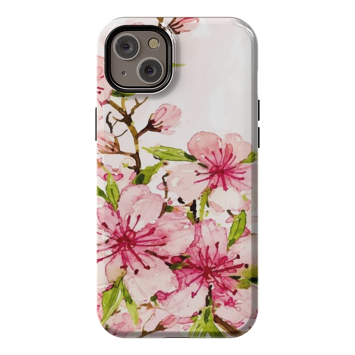 iPhone 14 Plus StrongFit Watercolor Spring Flowers by Bledi