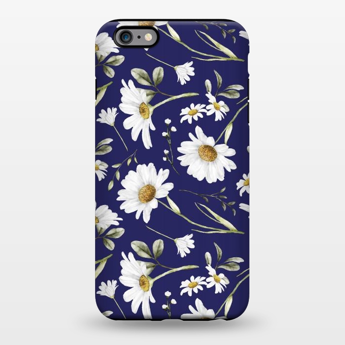 iPhone 6/6s plus StrongFit White Watercolor Flowers 2 by Bledi