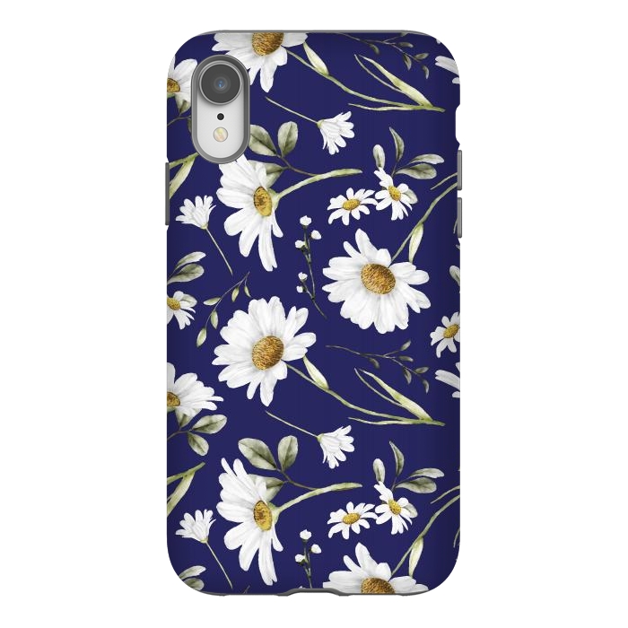 iPhone Xr StrongFit White Watercolor Flowers 2 by Bledi