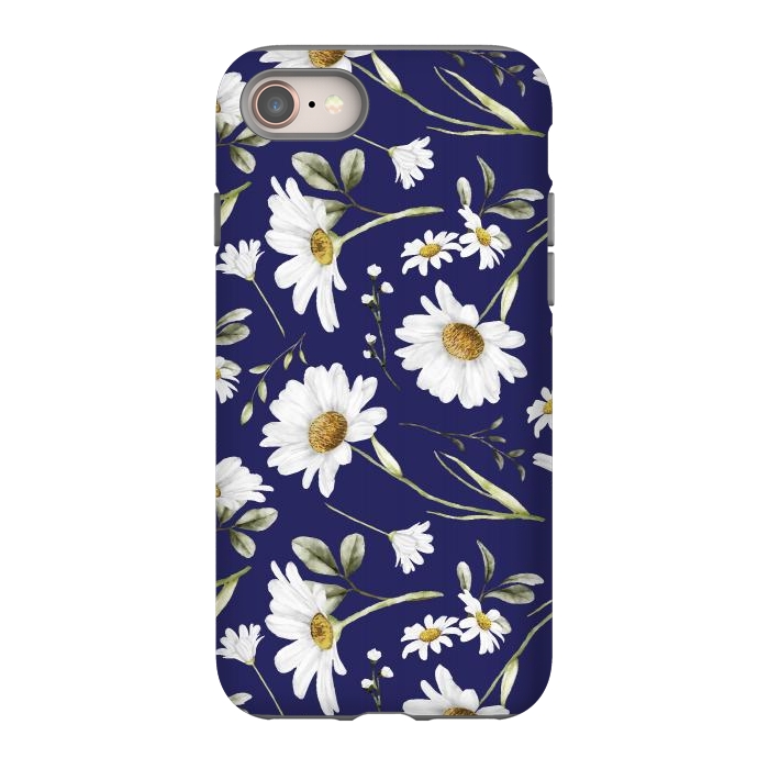iPhone SE StrongFit White Watercolor Flowers 2 by Bledi