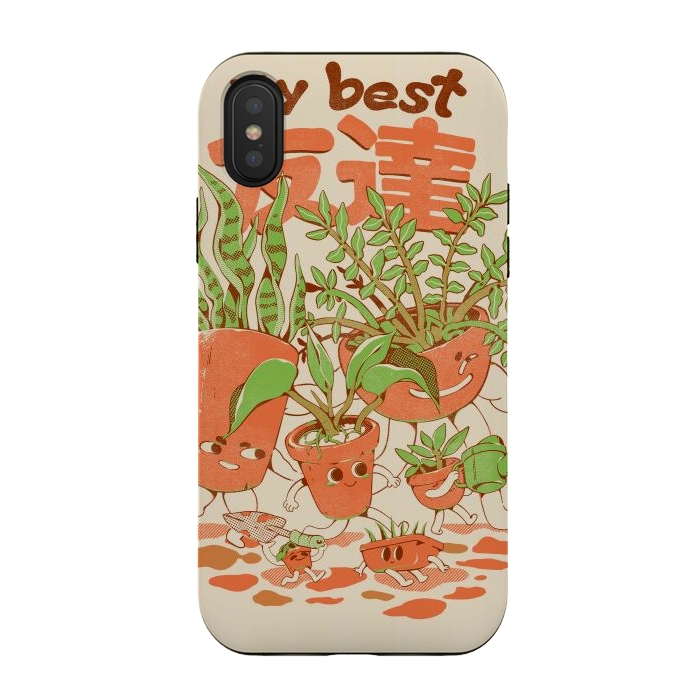 iPhone Xs / X StrongFit My Best Tomodachis - Plants by Ilustrata