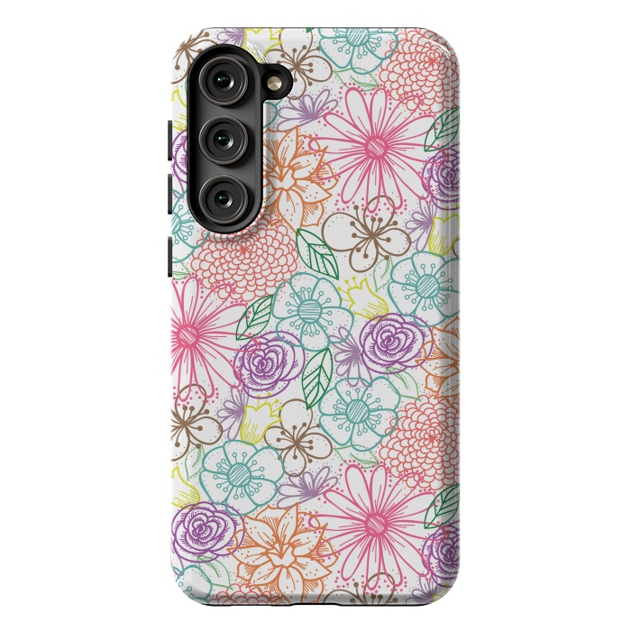 Galaxy S23 Plus StrongFit Bright Floral by TracyLucy Designs
