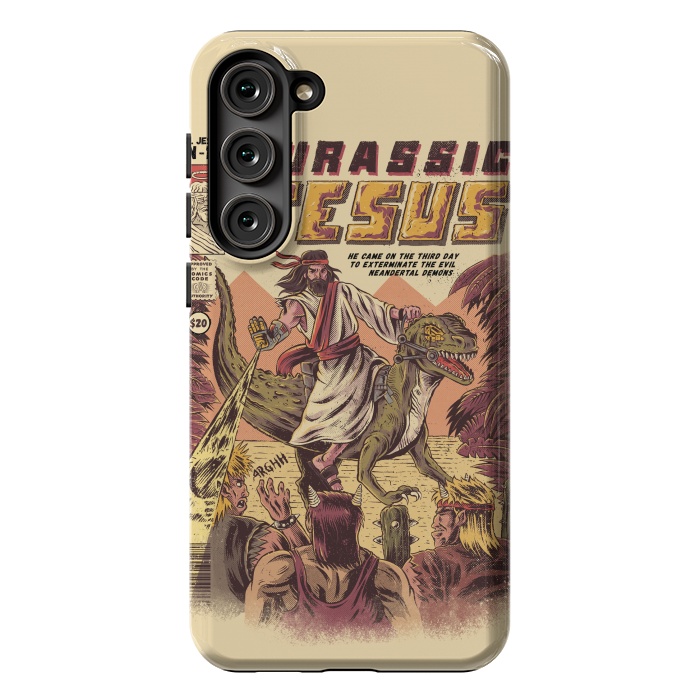 Galaxy S23 Plus StrongFit JURASSIC JESUS by Ilustrata