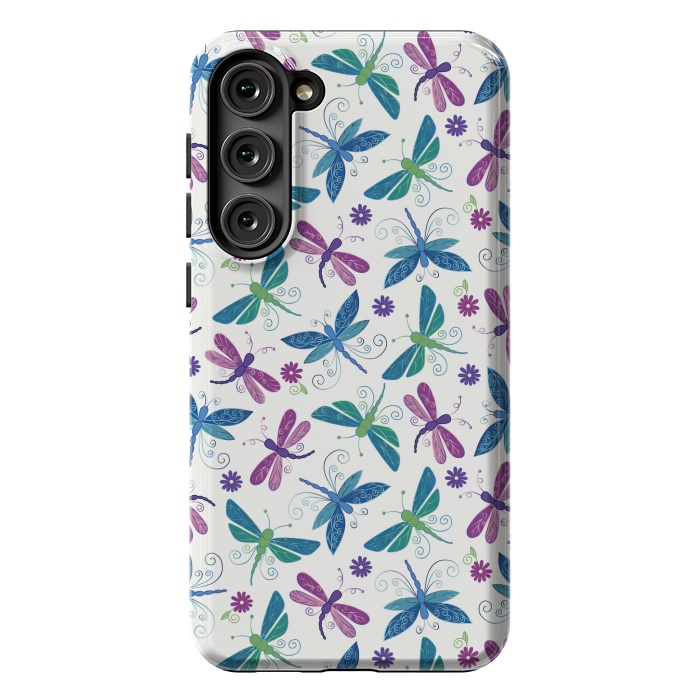 Galaxy S23 Plus StrongFit Dragonflies by TracyLucy Designs