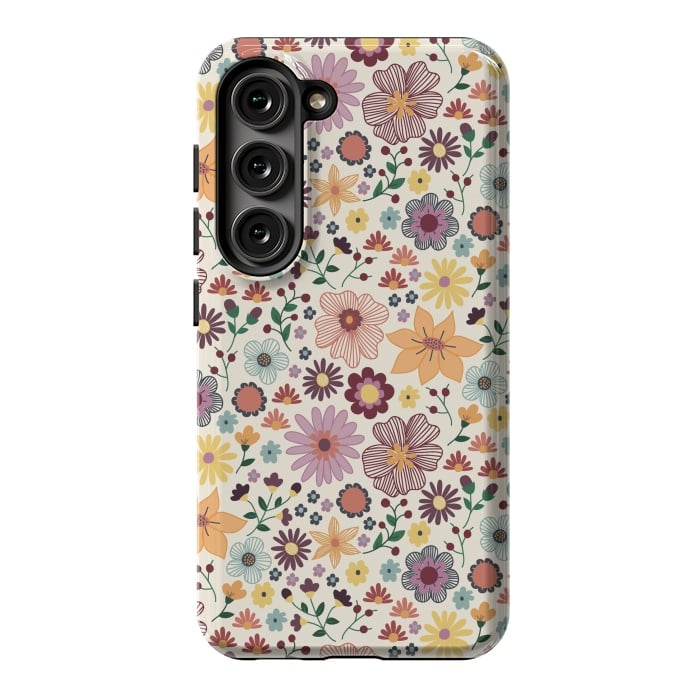 Galaxy S23 StrongFit Wild Bloom by TracyLucy Designs