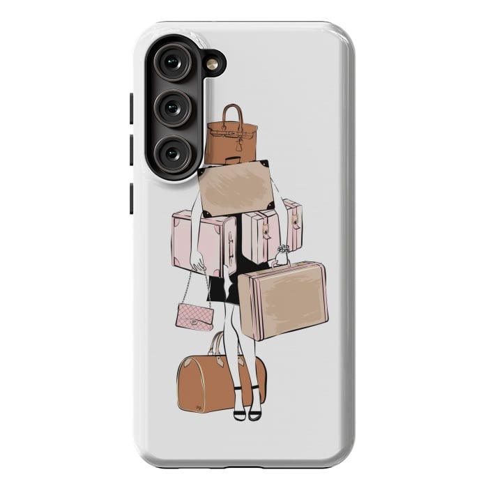 Galaxy S23 Plus StrongFit Woman with luggage by Martina