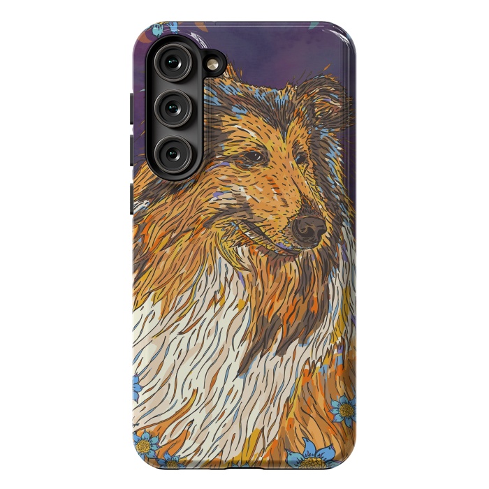 Galaxy S23 Plus StrongFit Rough Collie by Lotti Brown