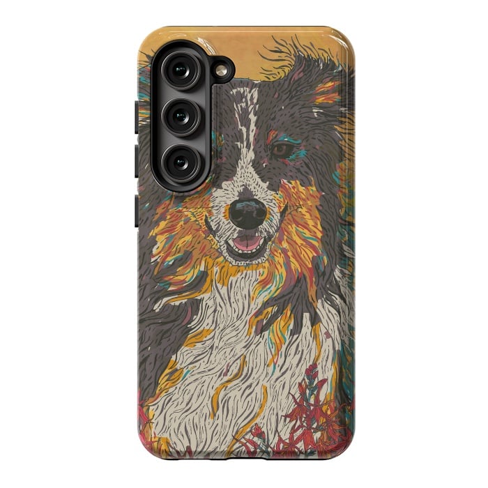 Galaxy S23 StrongFit Border Collie by Lotti Brown