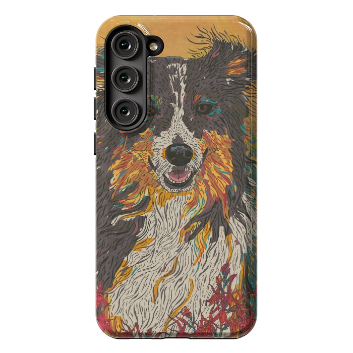 Galaxy S23 Plus StrongFit Border Collie by Lotti Brown