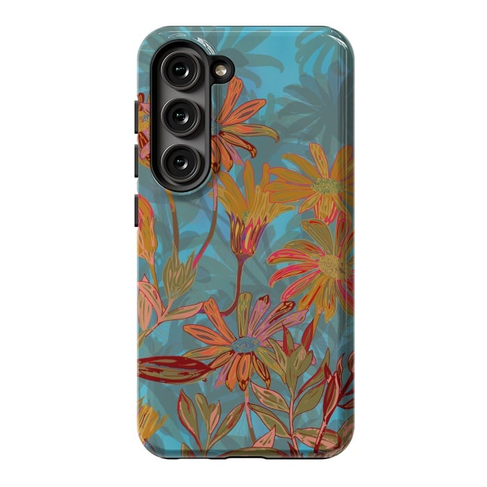 Galaxy S23 StrongFit Fantasy Fall Flowers by Lotti Brown