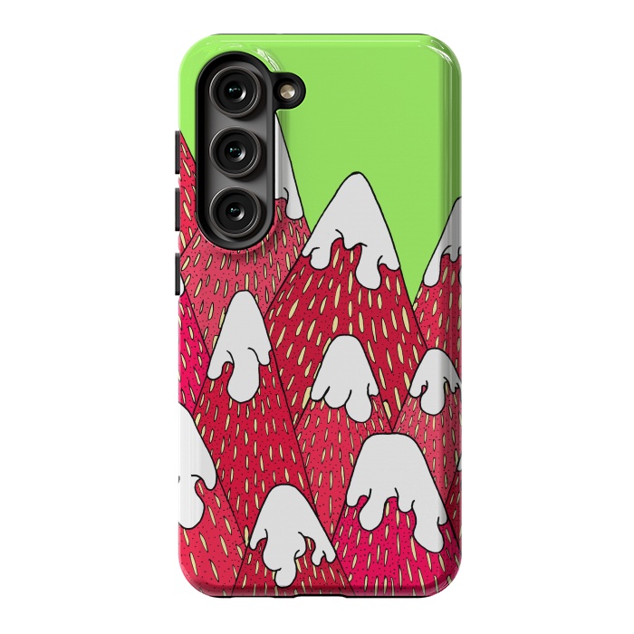 Galaxy S23 StrongFit Strawberry Mountains by Steve Wade (Swade)