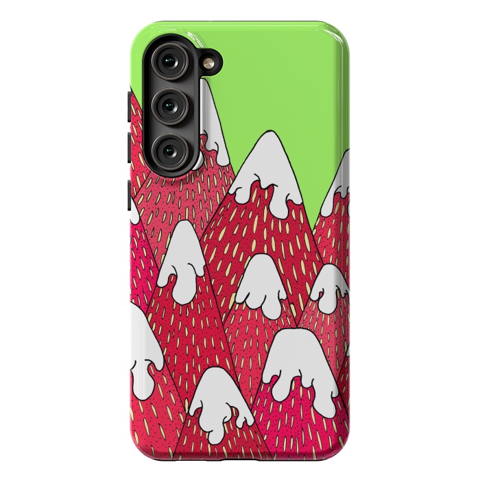 Galaxy S23 Plus StrongFit Strawberry Mountains by Steve Wade (Swade)