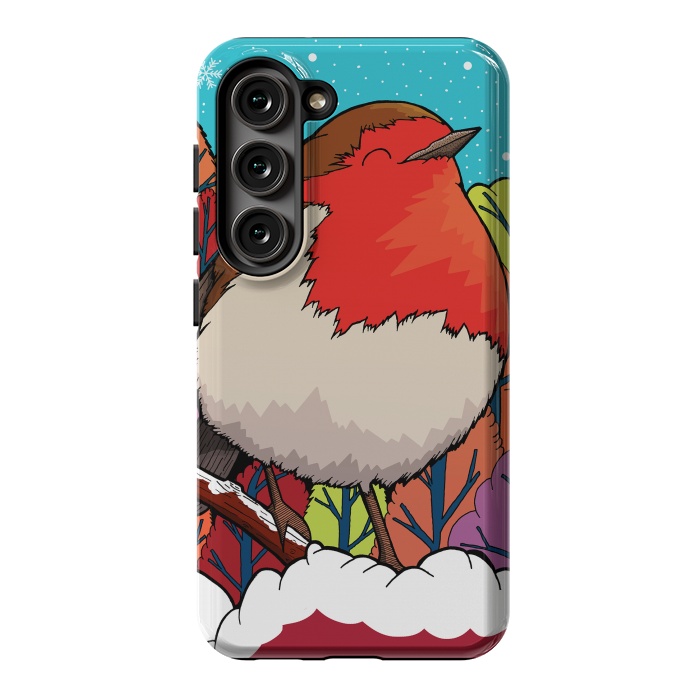 Galaxy S23 StrongFit The Big Red Robin by Steve Wade (Swade)