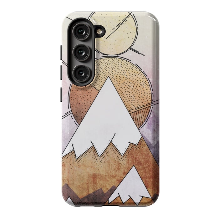 Galaxy S23 StrongFit Metal Mountains by Steve Wade (Swade)