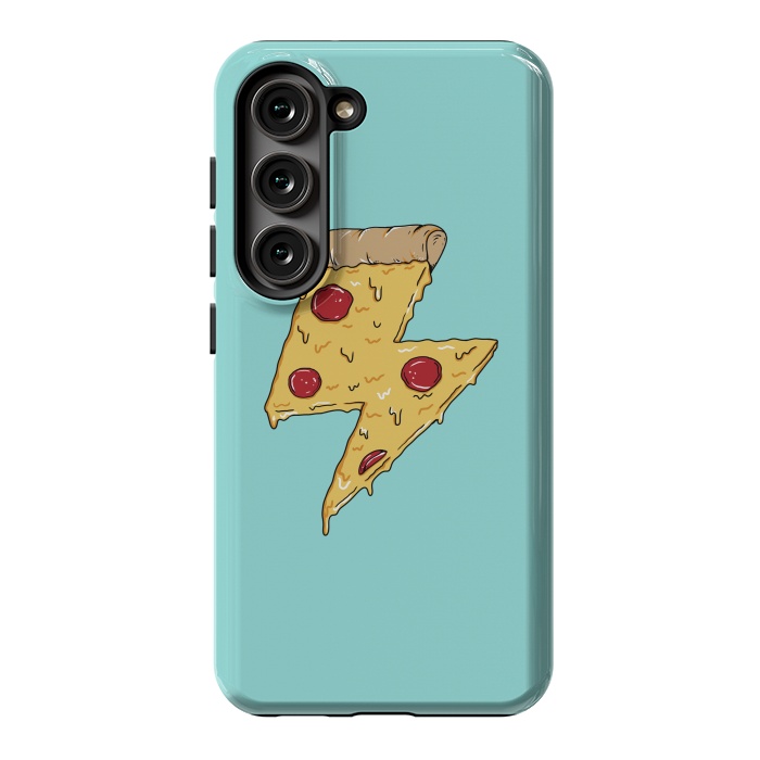 Galaxy S23 StrongFit Pizza power green by Coffee Man