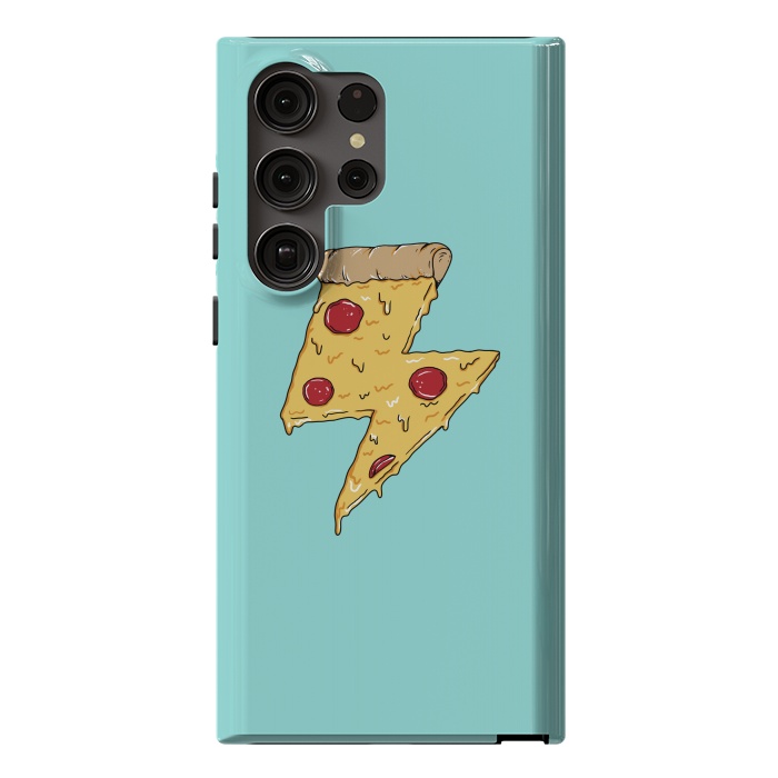 Galaxy S23 Ultra StrongFit Pizza power green by Coffee Man